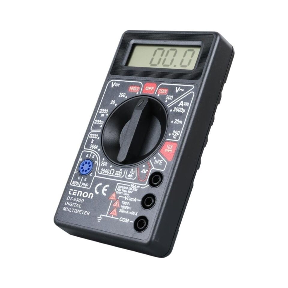 Tenon DT-830D Siyah DC/AC Voltaj Akım Ölçer Dijital Multimetre