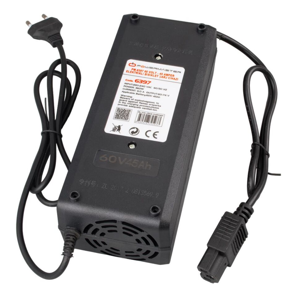 Powermaster 60 Volt 45 Amper Elektrikli Bisiklet Şarj Cihazı