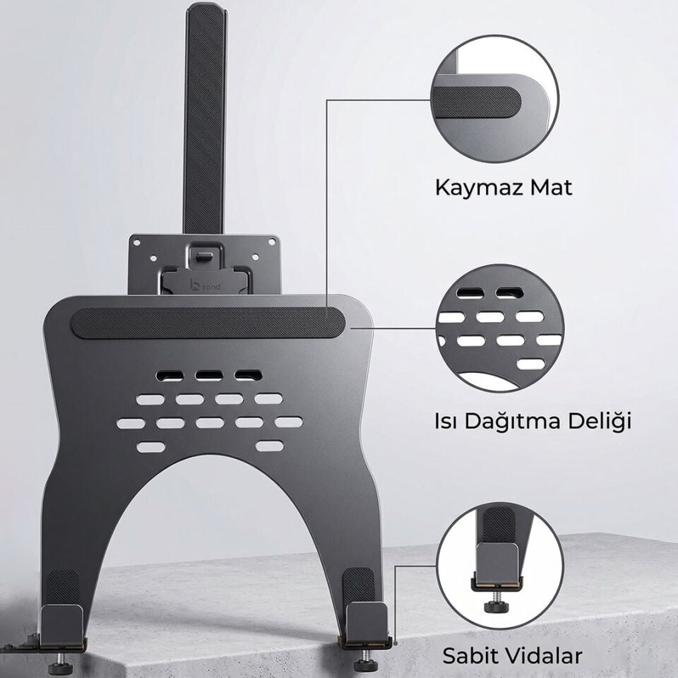 Powermaster PM-27096 Profesyonel Amortisörlü 2'Si 1 Arada Laptop Ve Monitör Standı