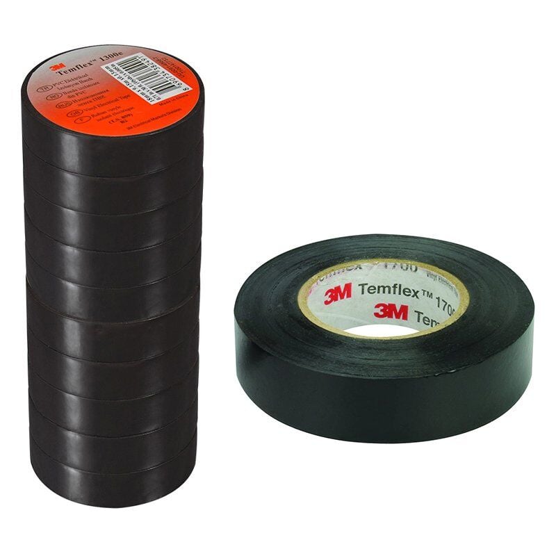 3M Temflex 1300E Siyah 10'lu Paket Pvc İzole Bant