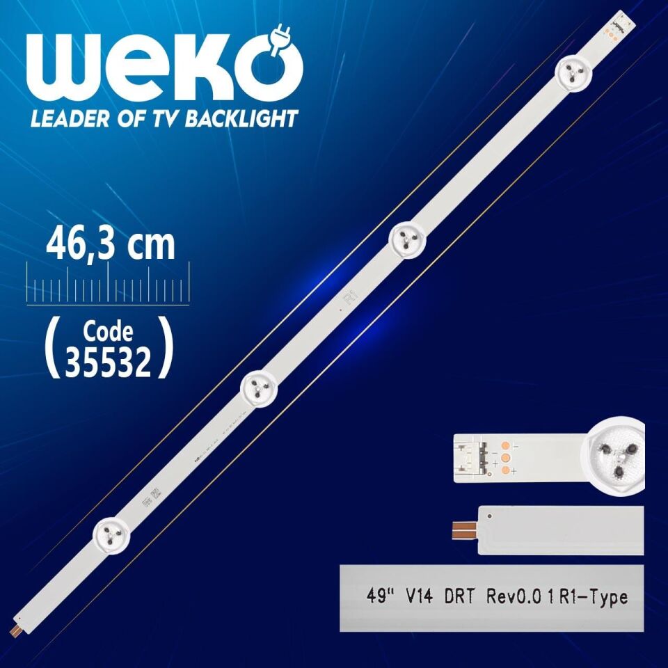 49'' V14 DRT REV0.0 1 R1-TYPE - 46.3 Cm 4 Ledli - WK-1065 Led Tv Bar