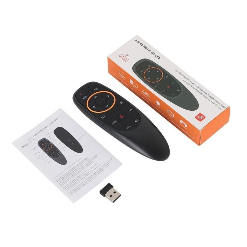Weko G10 Android-Windows-Linux-TV Box-Mac OS Uyumlu 2.4 Ghz Ses Komutlu Wireless Air Mouse Uzaktan Kumanda