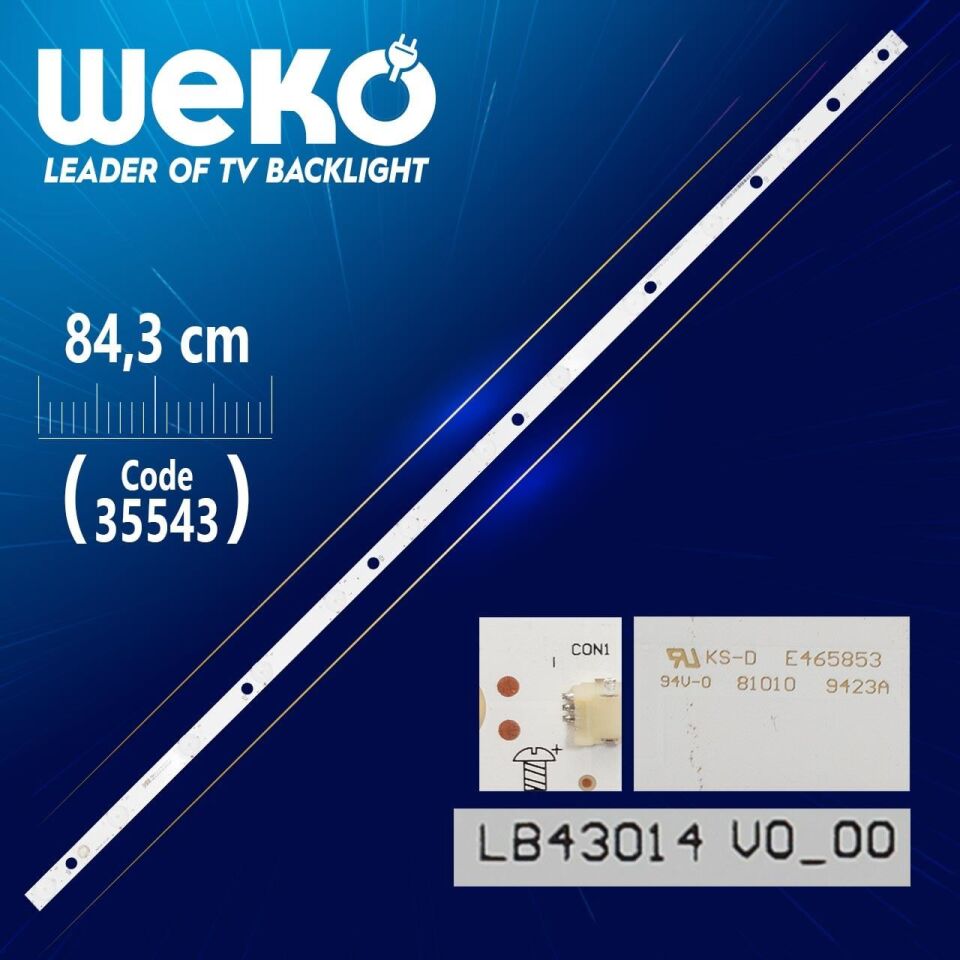 LB43014 V0_00 - YX-11800829A0-1C562-0-A-64C-0060 - 12 Ledli 84.3 Cm - (WK-430) Tv Led Bar