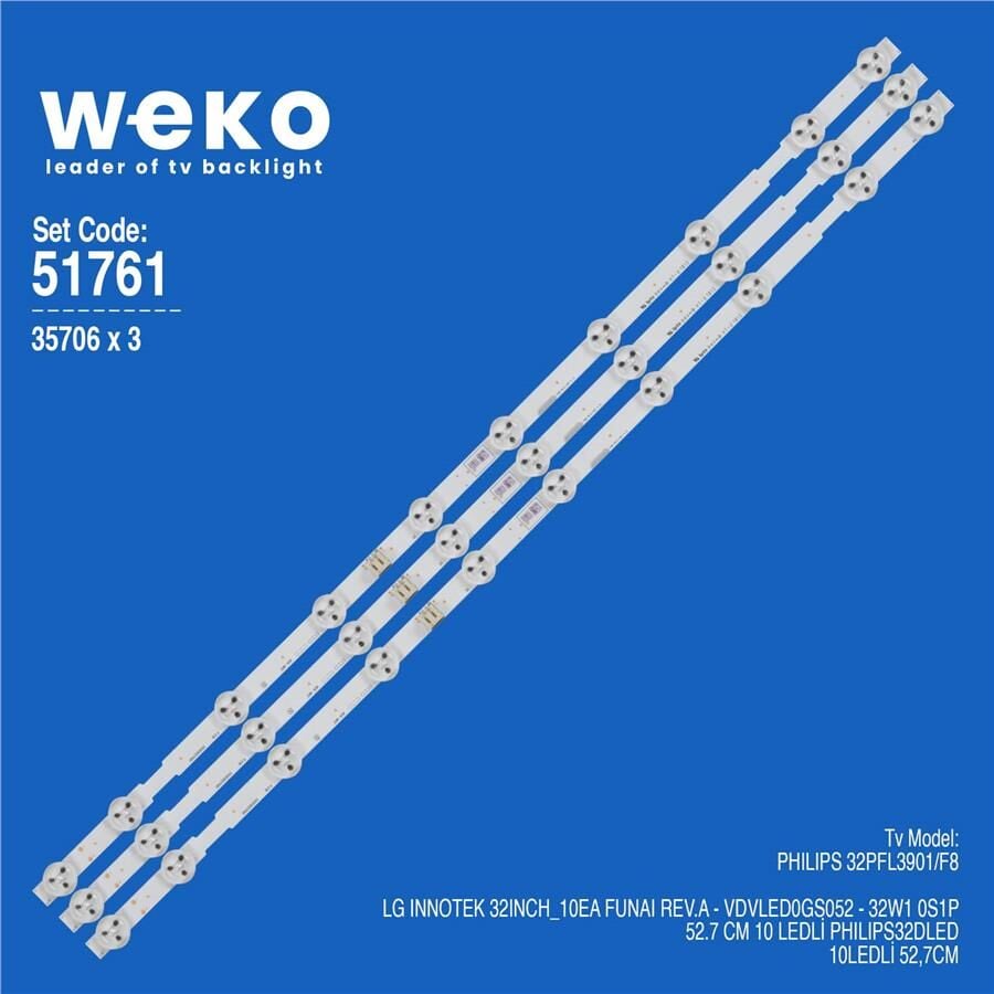 Wkset-6761 35706X3 Lg Innotek 32Inch_10Ea Funaı Rev.A 3 Adet Led Bar