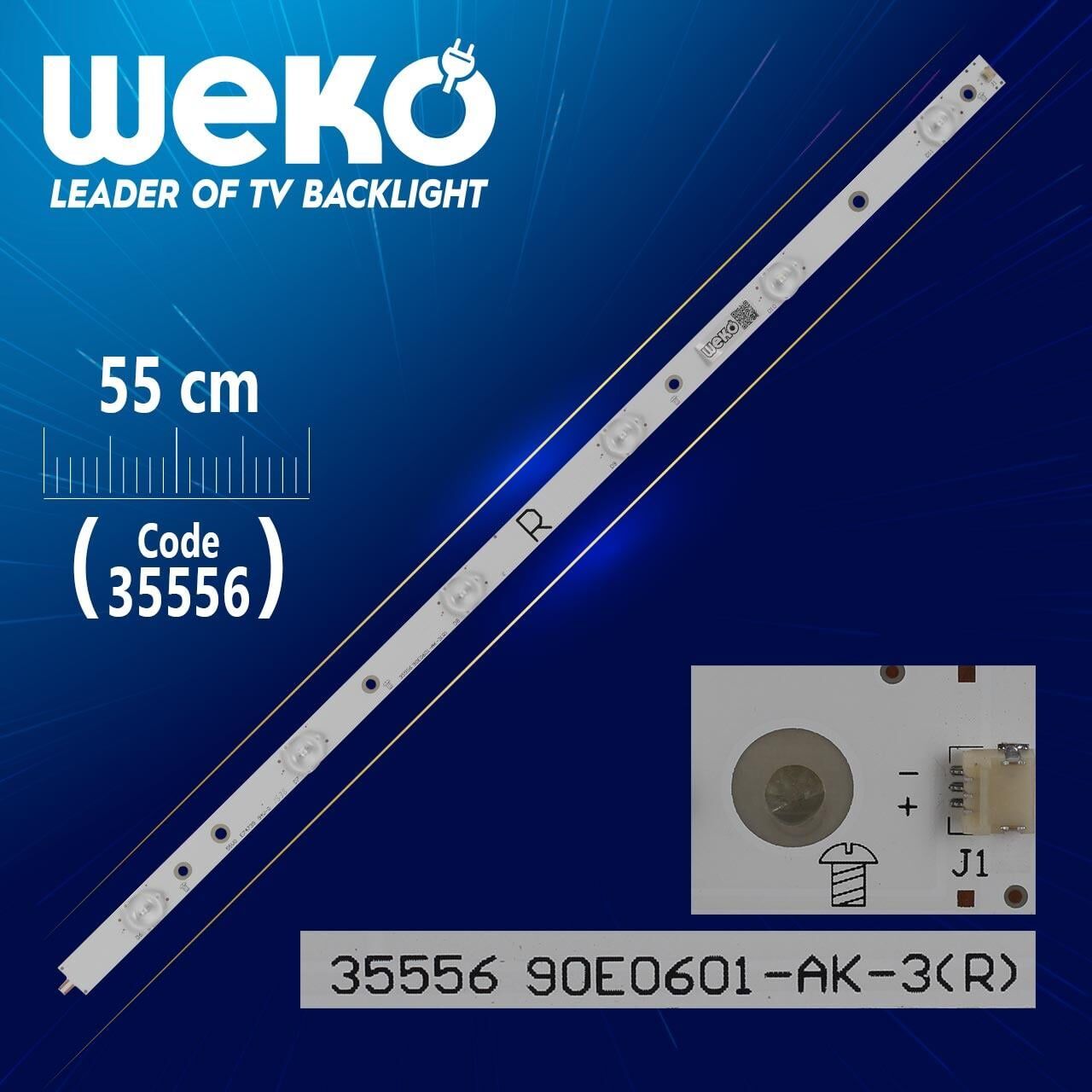 EVT LBM490E0601-AK-3(R) - 6 LEDLİ - 55 CM (WK-440) Tv Led Bar
