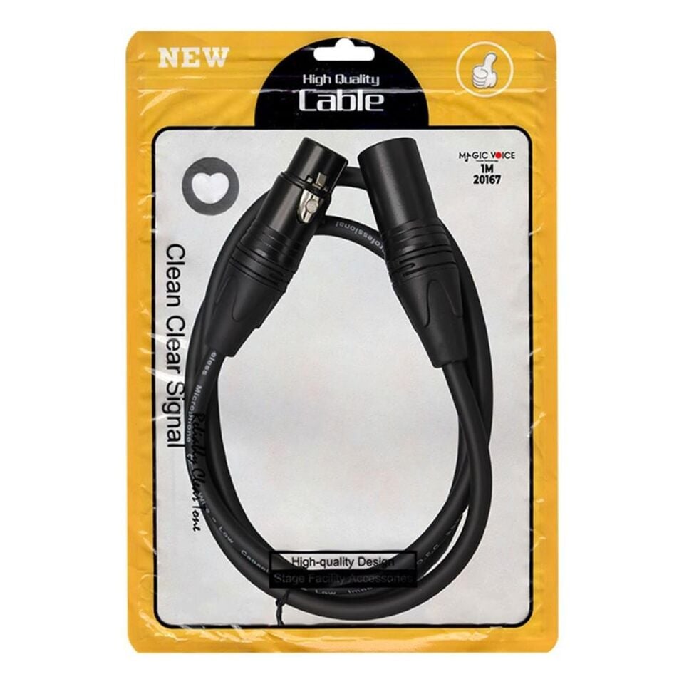 Magicvoice YN105 10 Metre Canon XLR Dişi - Canon XLR Erkek Stereo Plastik Jak Mikrofon Ses Kablosu