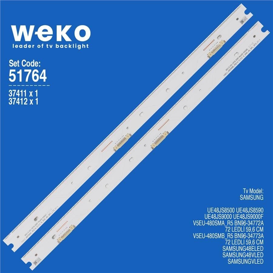 Wkset-6764 37411X1 37412X1 V5eu-480Sma/B  2 Adet Led Bar (72Led)