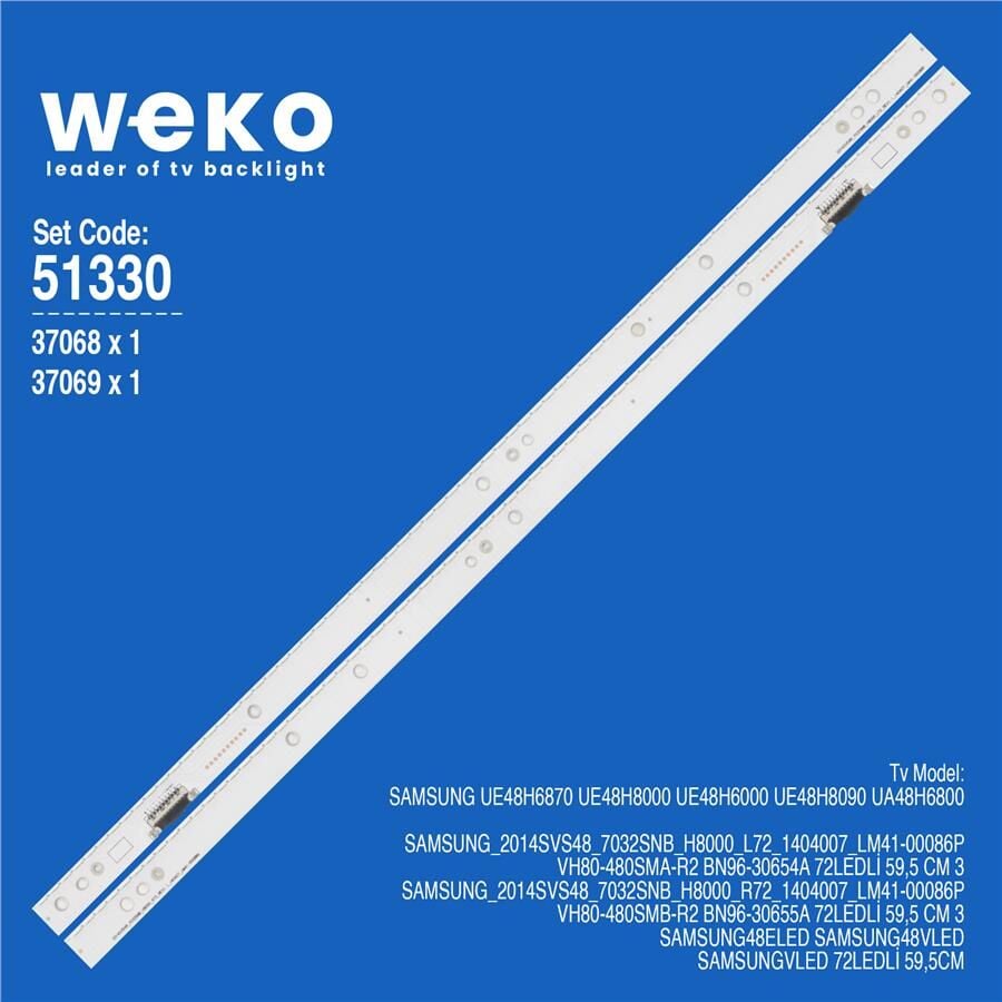 Wkset-6330 37068X1 37069X1 Vh80-480Sma/B-R2 2 Adet Led Bar (72Led)