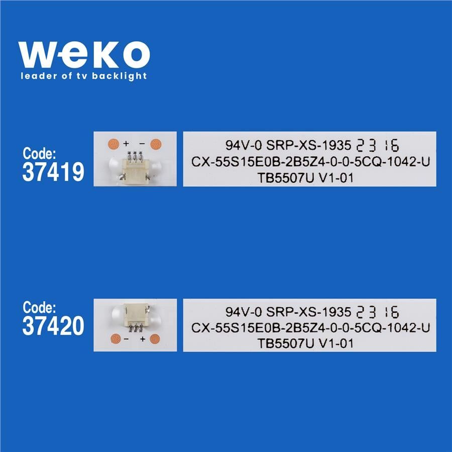 Wkset-6771 37419X10 37420X10 Tb5507u V0_01/Tb5507u V1_01 20 Adet Led Bar