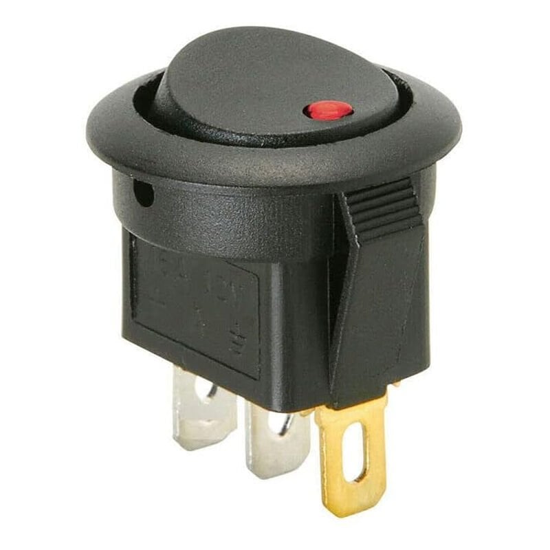 Powermaster Yuvarlak Kırmızı Işıklı 12 Volt On-Off Anahtar