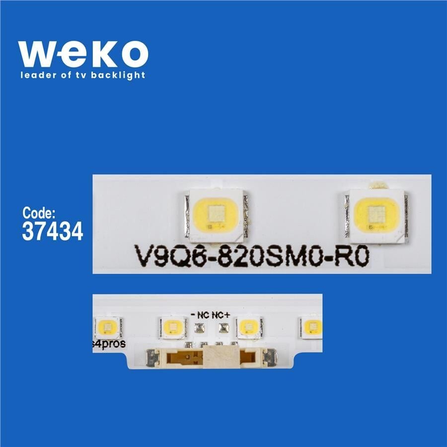 Wkset-6779 37434X4 V9Q6-820Sm0-R0 Bn96-48256A 4 Adet Led Bar (Blue) (50Led)