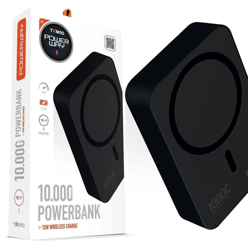 Powerway 10.000Mah PD15W Magsafe Kablosuz Wireless Powerbank
