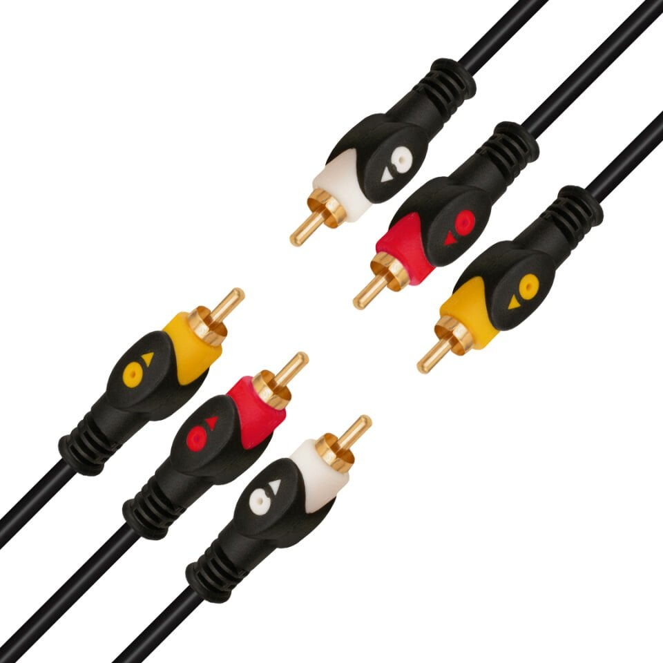 Powermaster PM-2017 1.5 Metre 3RCA-3RCA Kablo