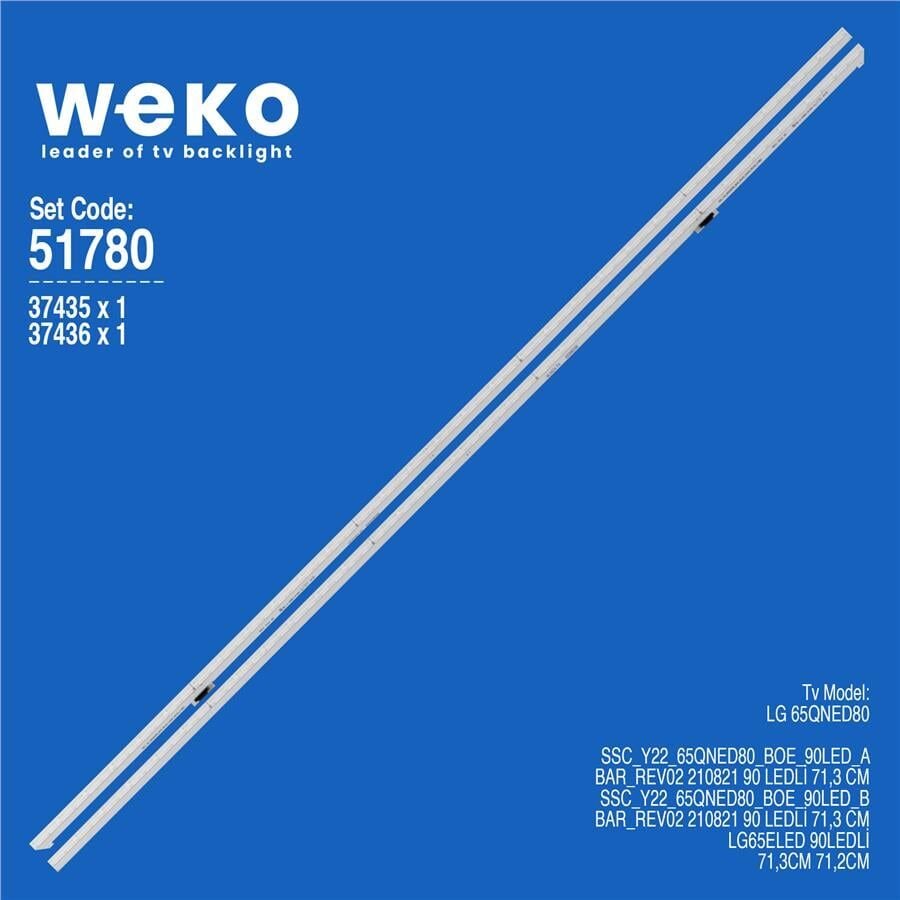 Wkset-6780 37435X1 37436X1 Ssc_Y22_65Qned80_Boe_90Led_A/B 2 Adet Led Bar (90Led)