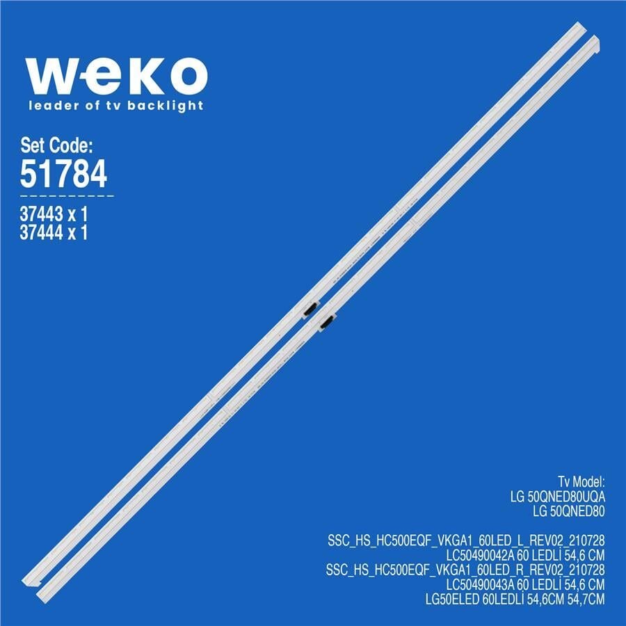 Wkset-6784 37443X1 37444X1 Ssc_Hs_Hc500eqf_Vkga1_60Led_L/R 2 Adet Led Bar (60Led)