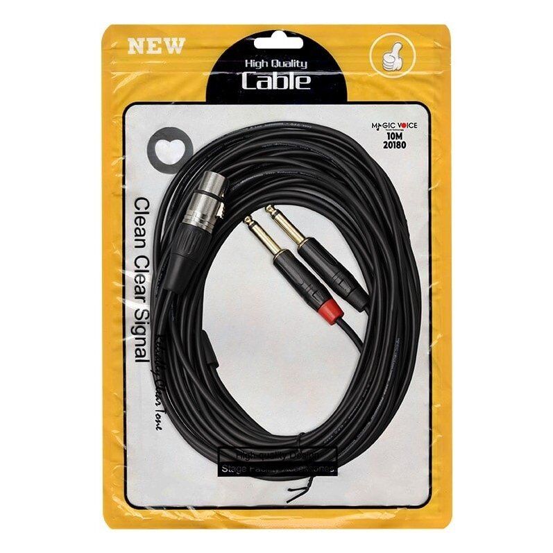 Magicvoice LD369A Canon Erkek - 6.3 Mono Erkek 10 Metre Kablo