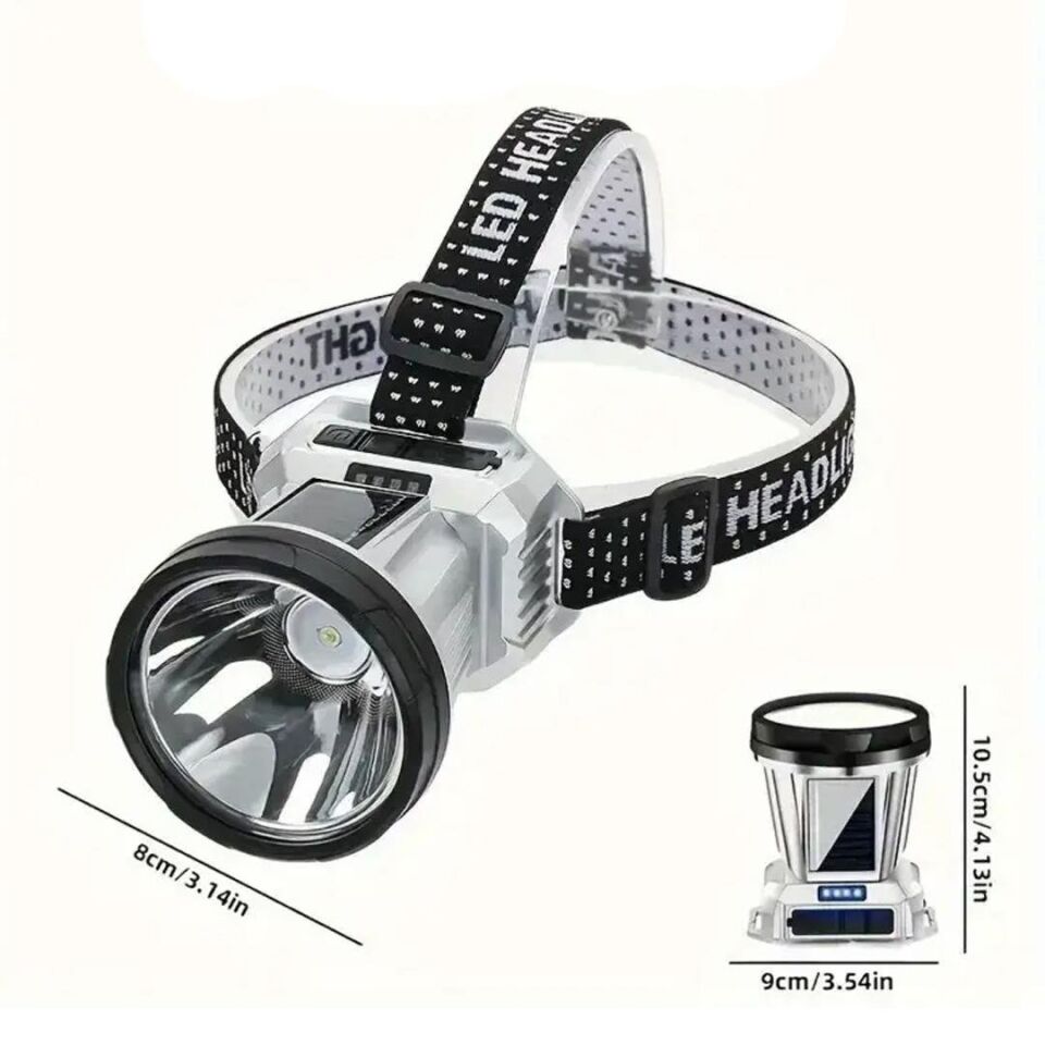 Powermaster PM-26721 Solar Panelli Ledli Kafa Lambası Feneri