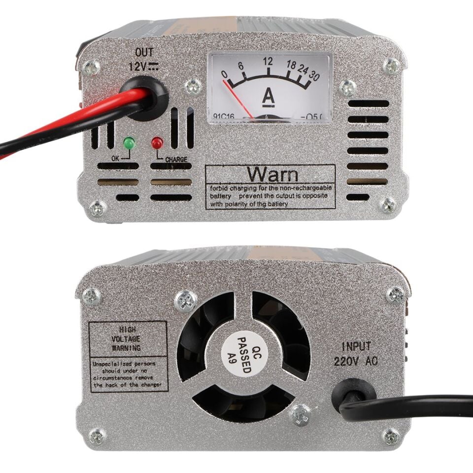 Powermaster 12 Volt 10 Amper Akıllı Hızlı Akü Şarj Cihazı