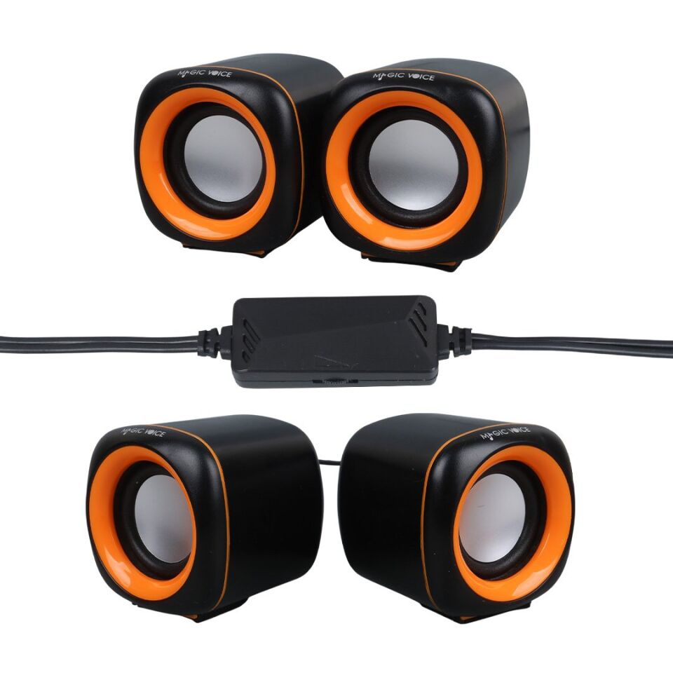 Magicvoice MV-24837 2X3 Watt Aux Multimedia Mini USB Speaker