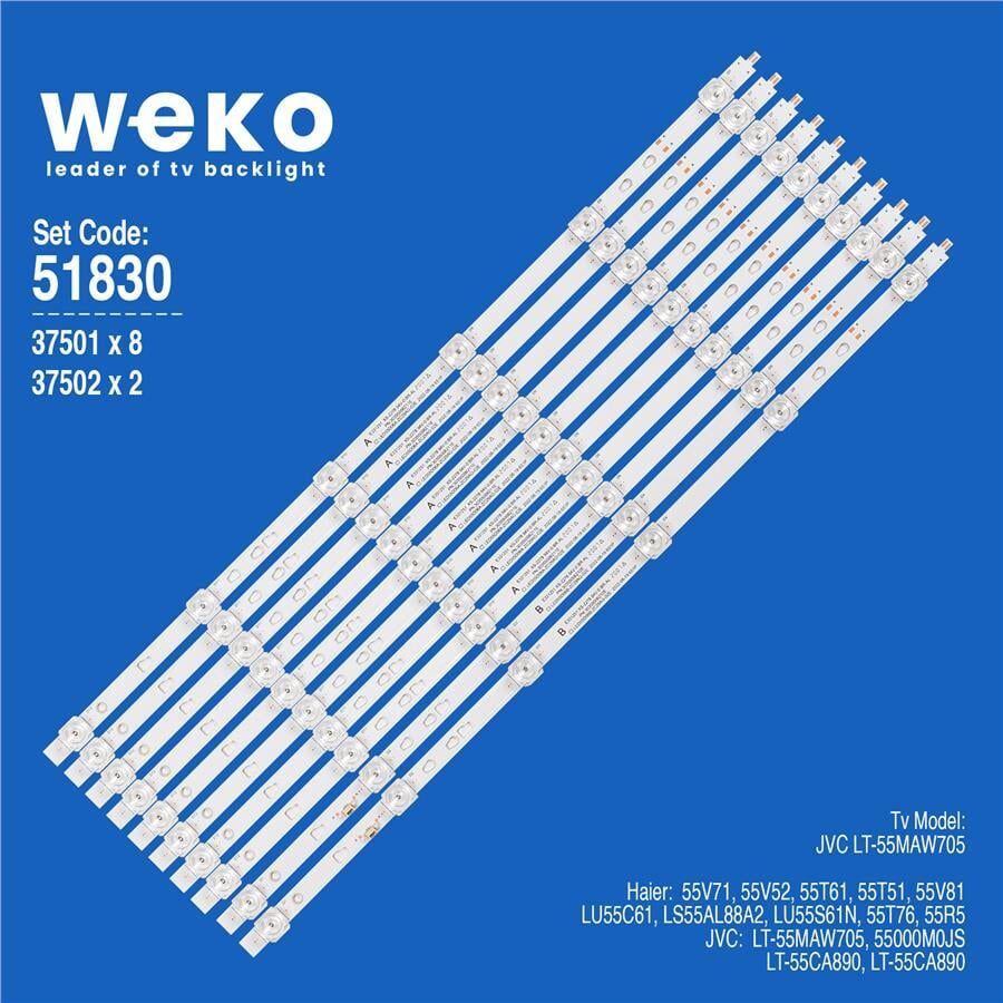 Wkset-6830 37501X8 37502X2 Led55d06a/B-Zc29ag 10 Adet Led Bar