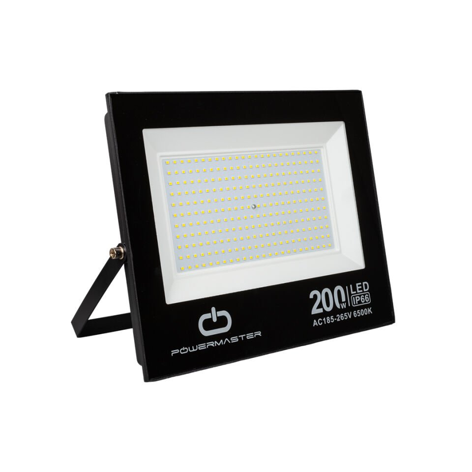 PowerMaster PM-22583 200 Watt Siyah Slim Kasa led Projektör