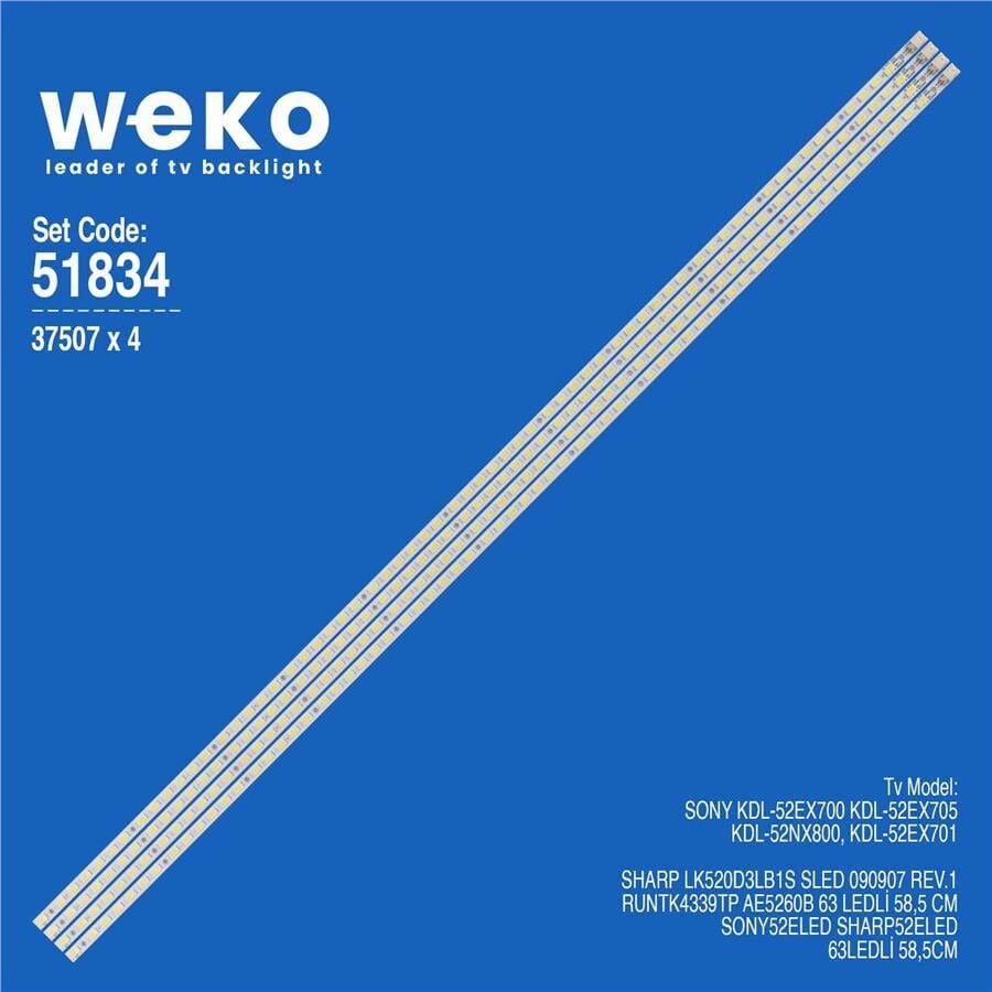 Wkset-6834 37507X4 Sled 090907 Rev.1 Runtk4339tp 4 Adet Led Bar (63Led)