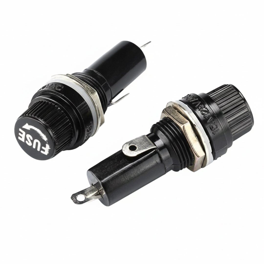 Panel Tipi Sigorta Yuvası 5x20mm 13mm - Vidalı Kapaklı