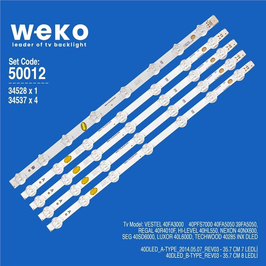 Wkset-5012 34528X1 34537X4 40Dled_A-B 5 Adet Led Bar