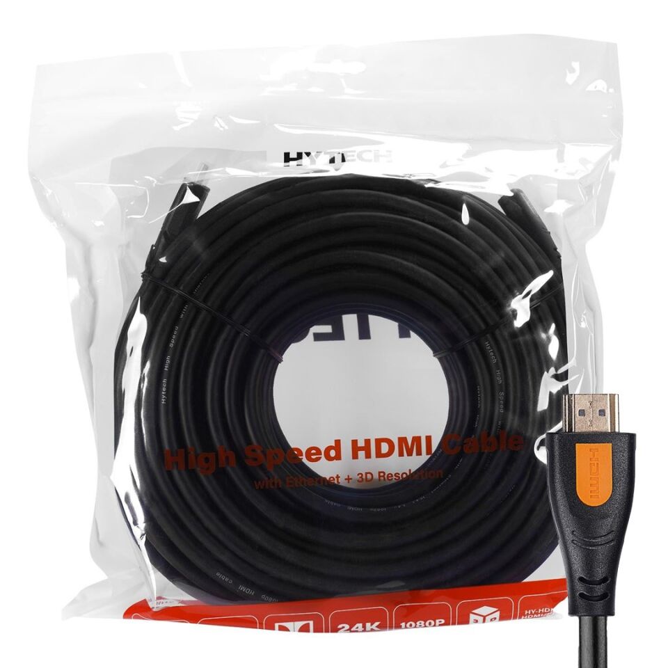 Hytech HY-HDM15 15Metre AltınUçlu 24K 1.4 Ver. 3D HDMI Kablo