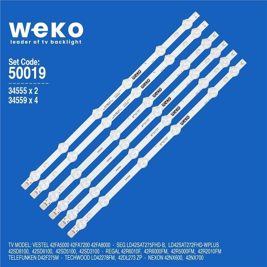 Wkset-5019 34555X2 34559X4 42 Vnb Reduced 6 Adet Led Bar