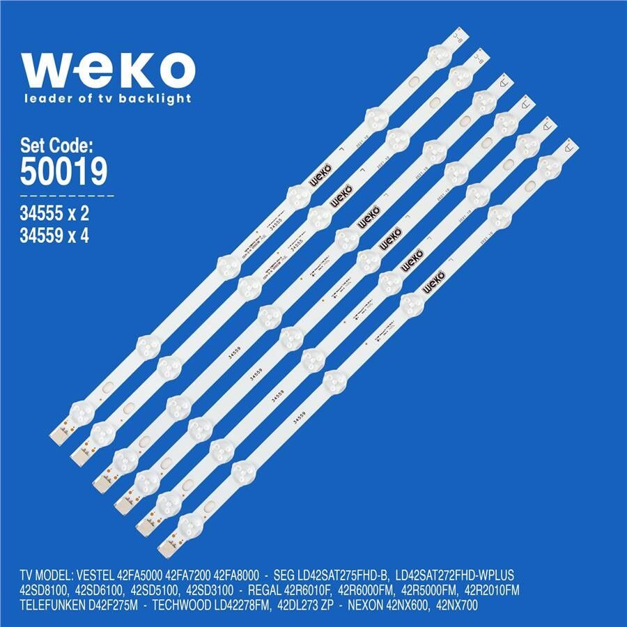 Wkset-5019 34555X2 34559X4 42 Vnb Reduced 6 Adet Led Bar