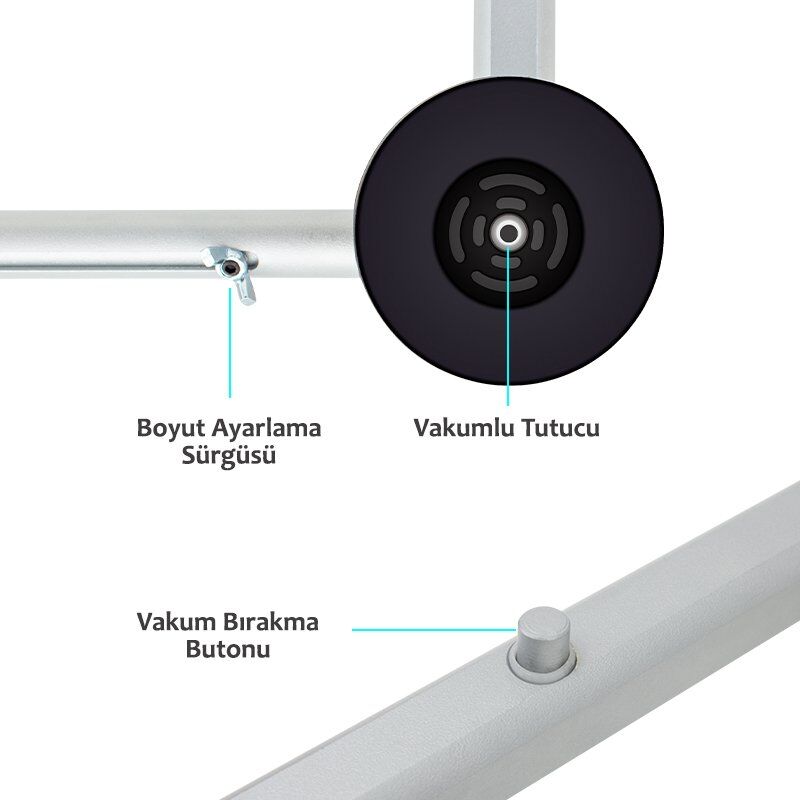 Weko 32 - 80'' Alüminyum Vakumlu Tv Panel Ekran Taşıyıcısı