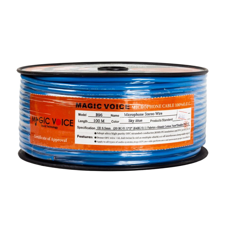 Magicvoice Mi̇krofon Kablosu Stereo 1. Kali̇te 100 Metre