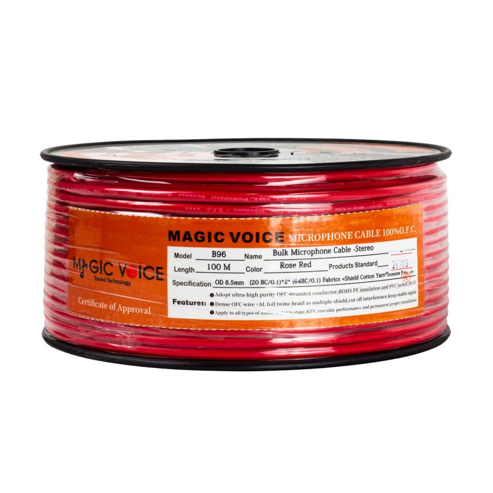 Magicvoice Mi̇krofon Kablosu Stereo 1. Kali̇te 100 Metre