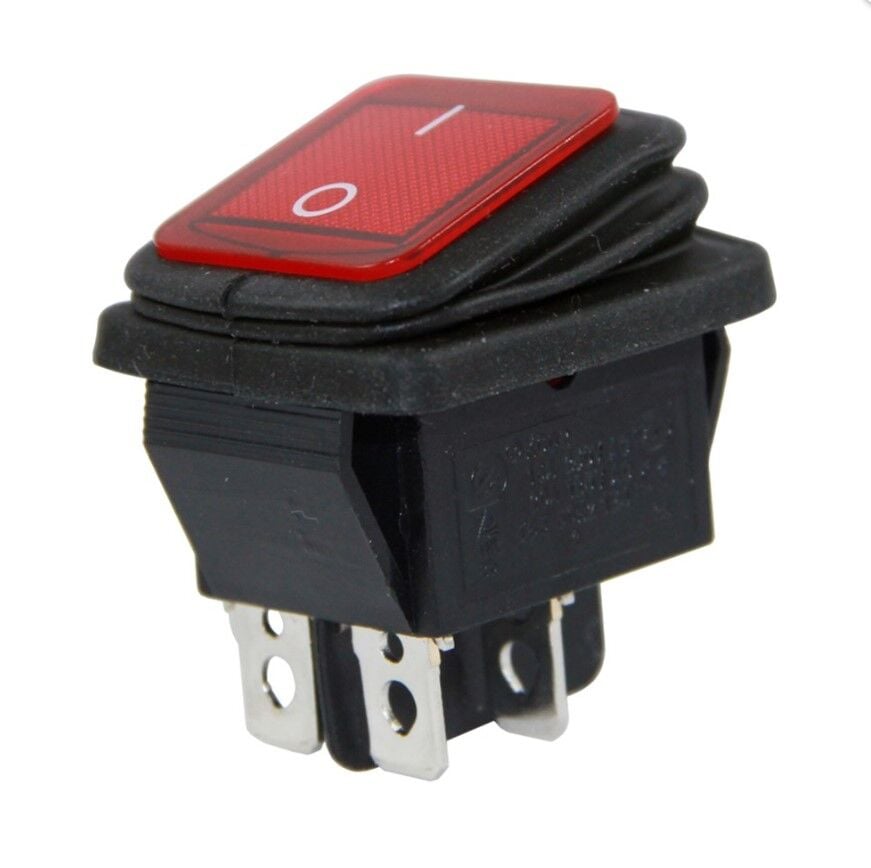 Powermaster Geniş Körüklü 4P Işıklı On-Off Anahtar