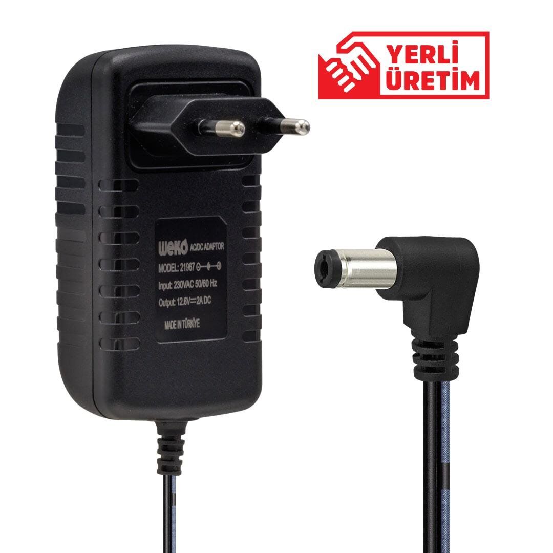 Weko 12.6 Volt - 2 Amper 5.5x2.5 Uçlu Şarjlı Matkap Adaptörü