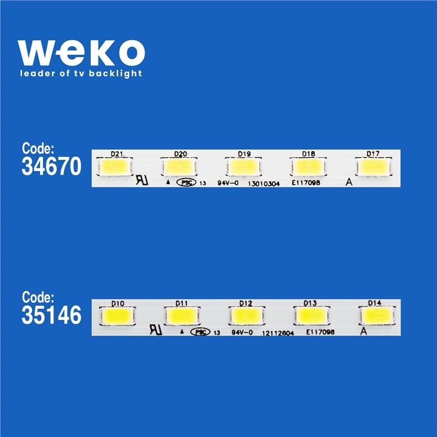 Wkset-5033 35146X1 34670X1 V500H1-Ls5-T.Em4 2 Adet Led Bar (28Led)