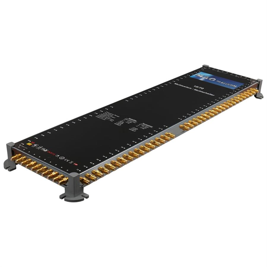 Mag Platinum MP 10/72 Multiswitch 10 Giriş 72 Çıkışlı Merkezi Hibrit 4K Ve 3D Destekli Uydu Santrali