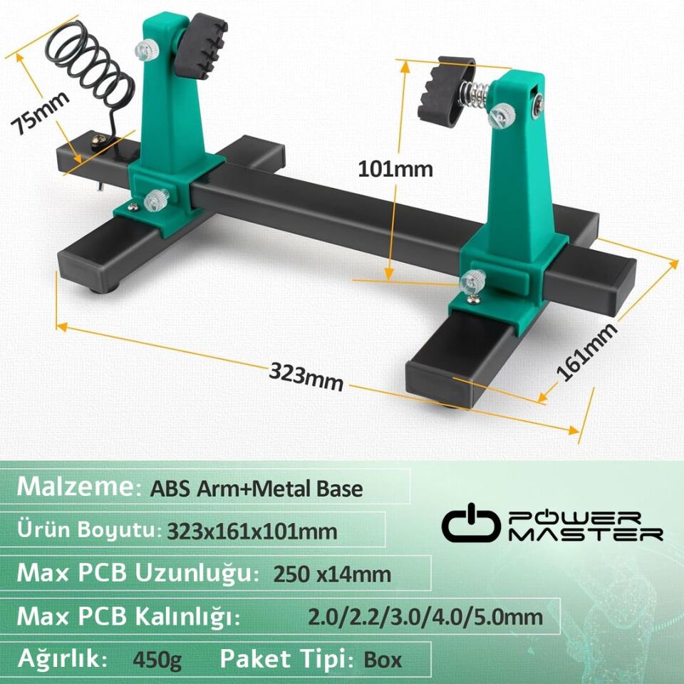 Powermaster PM-26594 Ayarlanabilir PCB Levha Board Tutucu