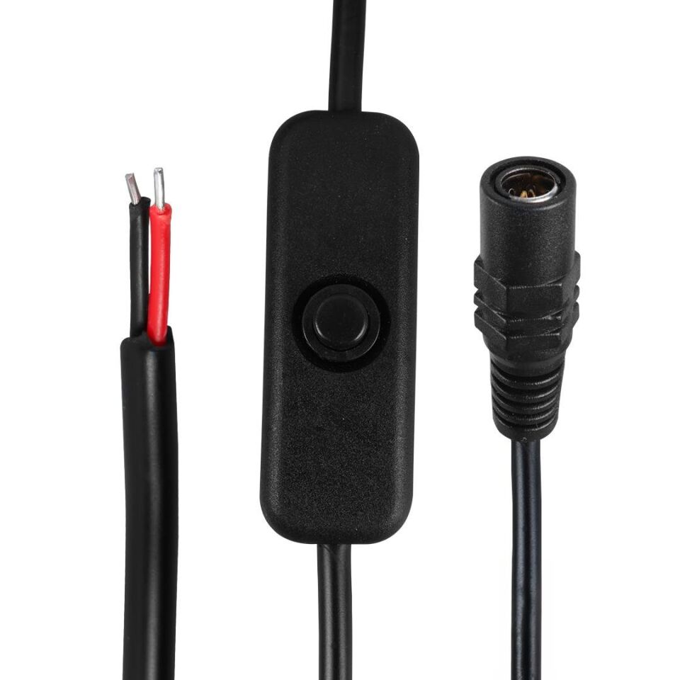 PowerMaster PM-26710 Anahtarlı 5.5*2.5 Mm Uç DC Kablo 30 Cm