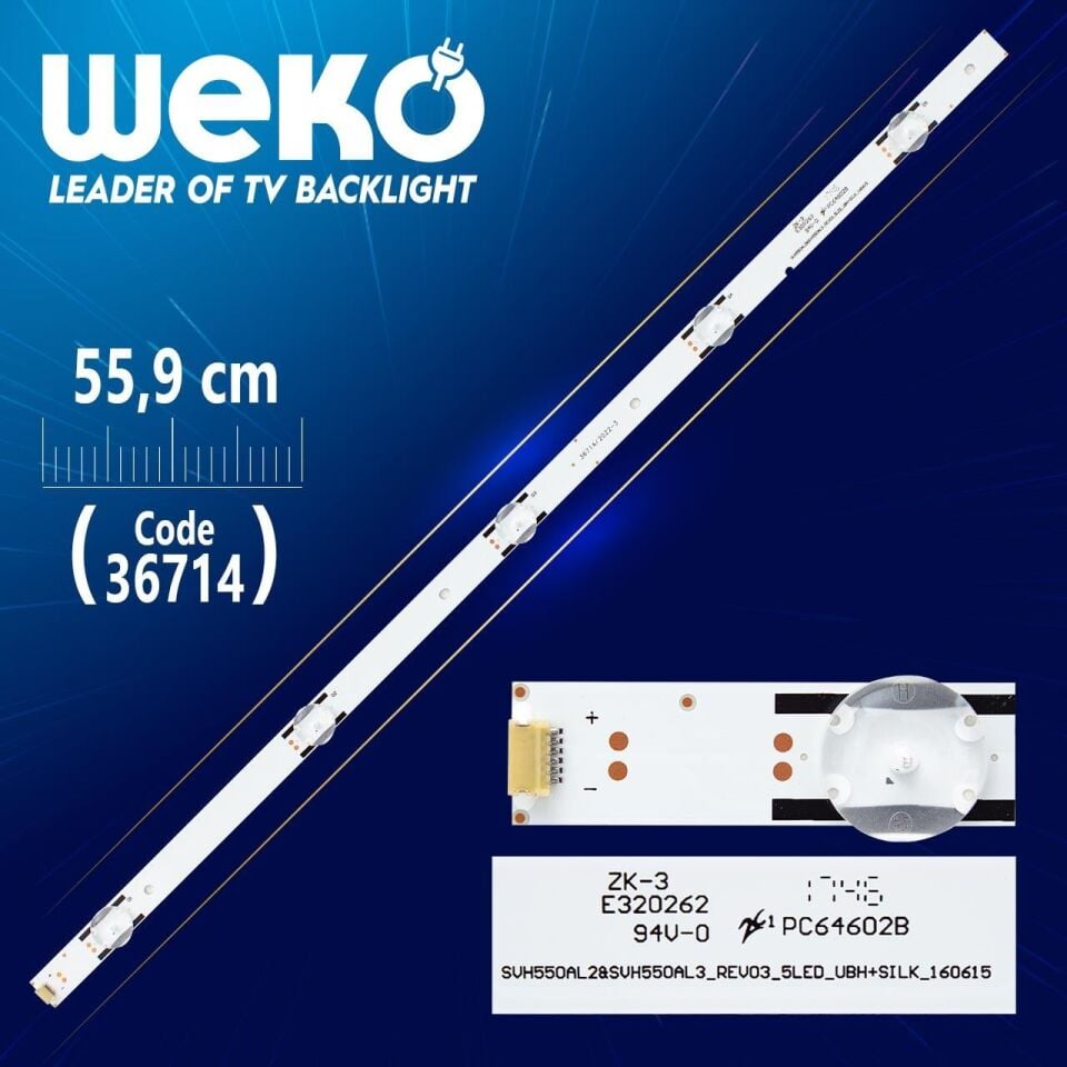 SVH550AL2 SV550AL3_REV03_5LED_UBH+SILK_160615 5 LEDLİ 55,9 CM - Tv Led Bar