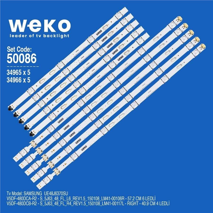Wkset-5086 34965X5 34966X5 V5df-480 10 Adet Led Bar