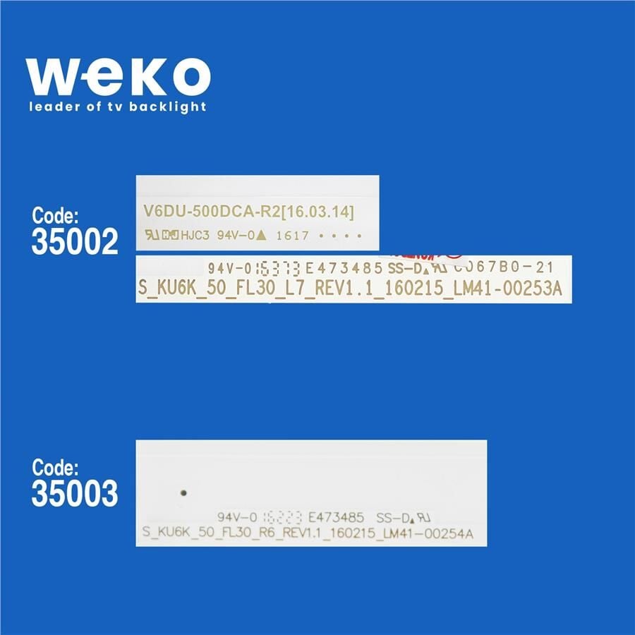 Wkset-5096 35002X6 35003X6 V6du-500D 12 Adet Led Bar