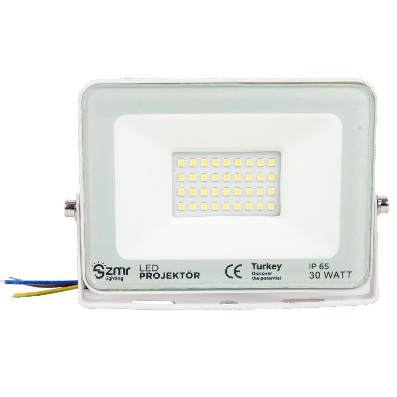Zmr 30 Watt 6500K 220 Volt IP65 Beyaz Led Projektör