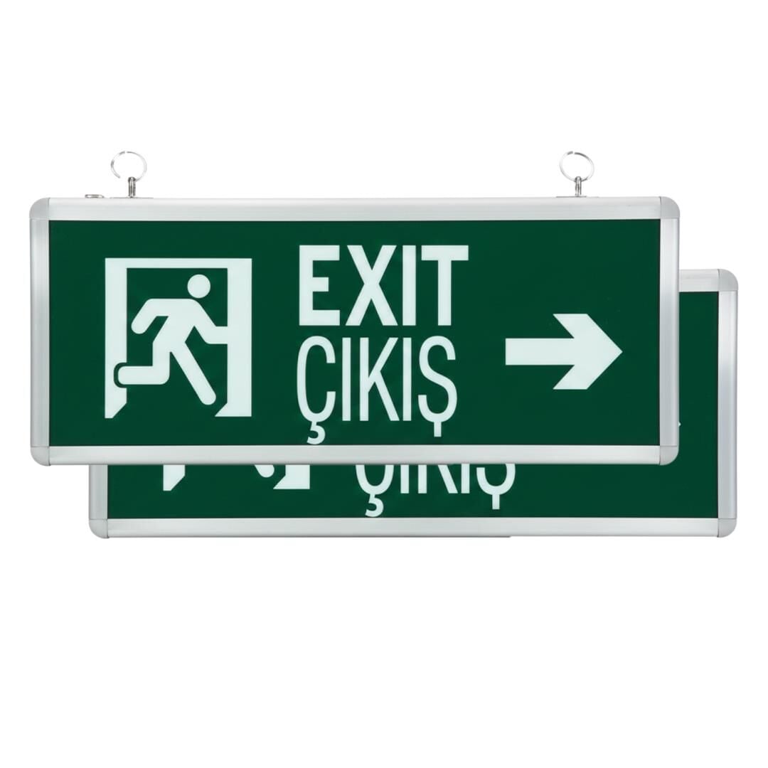 Horoz Robson HL330L 3 Watt 160 Lümen Şarjlı Acil Çıkış Sağ Sol EXIT Levhası Özellikleri (2'Li Paket)