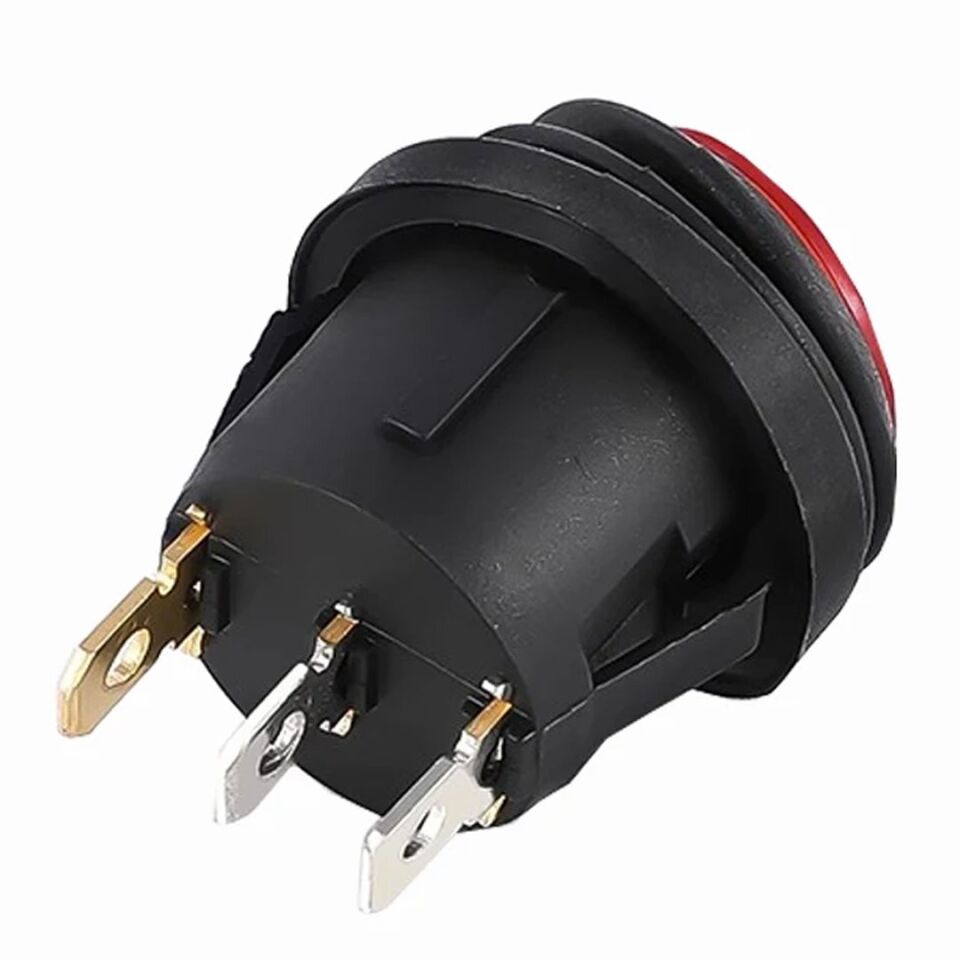 Powermaster Yuvarlak 220 Volt Işıklı Su Geçirmez On/Off Anahtar