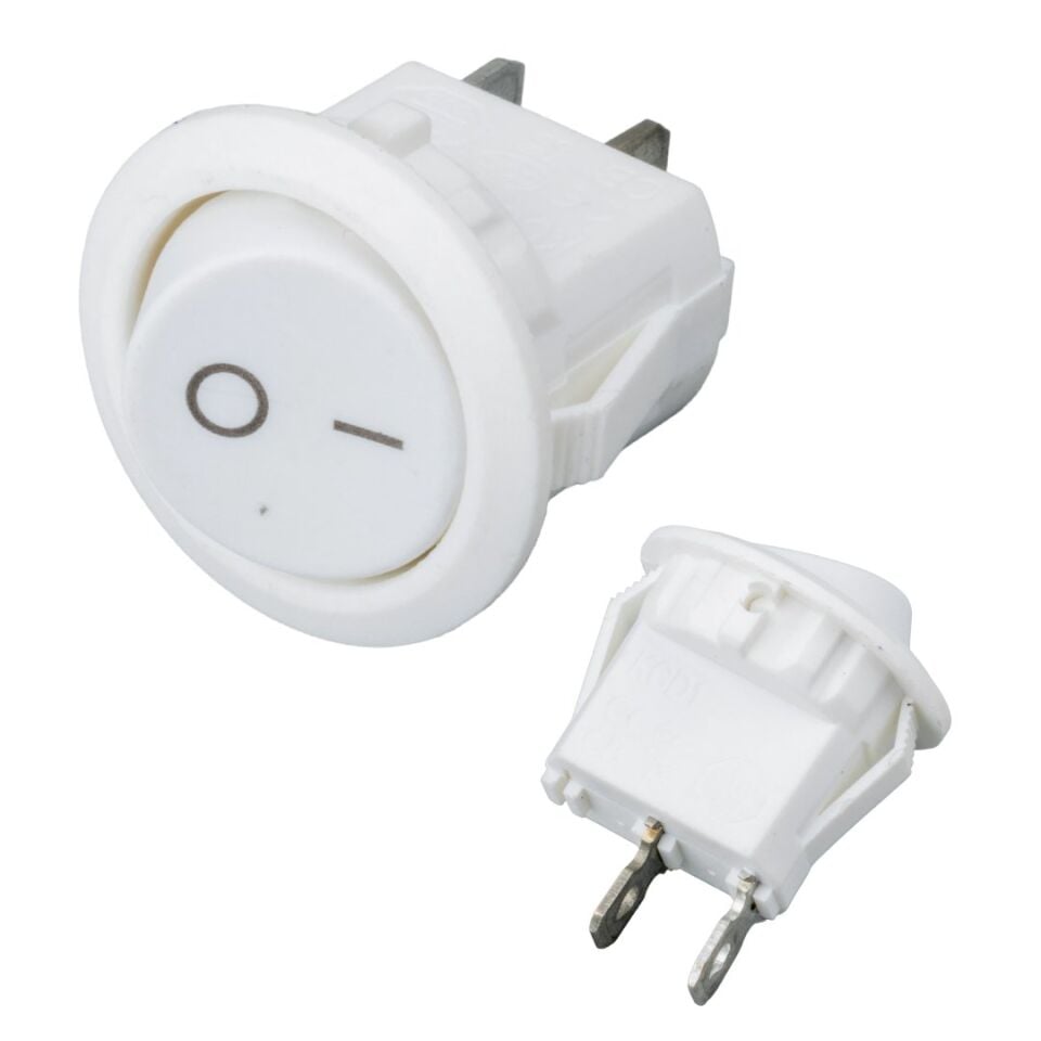 Powermaster IC-133A Yuvarlak Işıksız On-Off Anahtar 2P