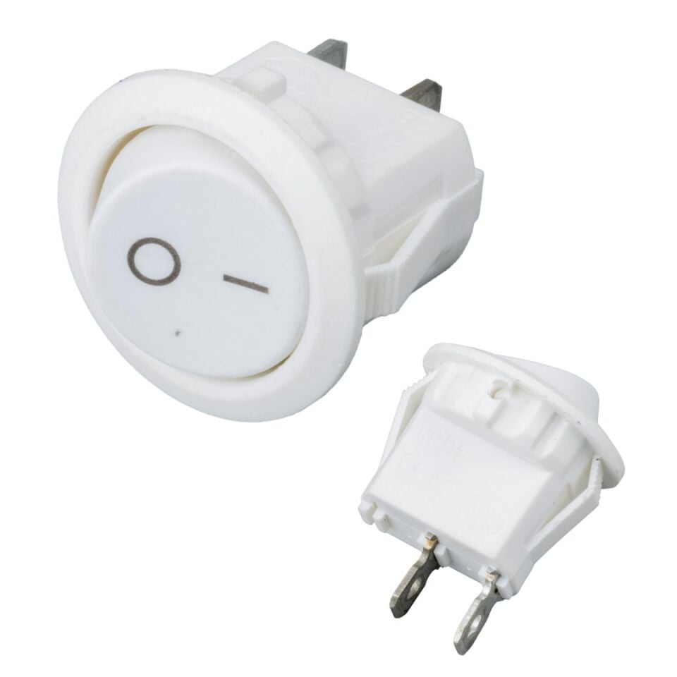 Powermaster IC-133A Yuvarlak Işıksız On-Off Anahtar 2P