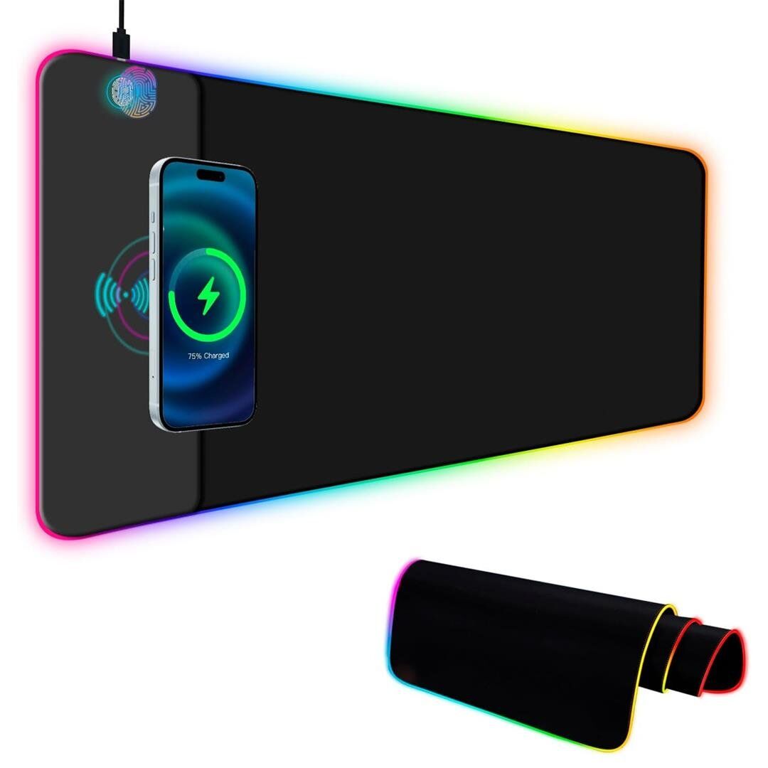 Powermaster PM-25115 XL Telefon Şarj Destekli RGB Mouse Pad