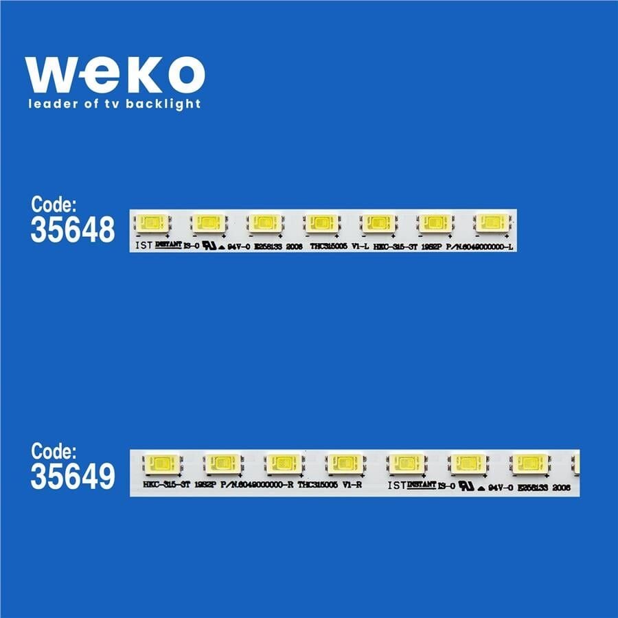 Wkset-5199 35648X1 35649X1 Thc315002 V1 Thc315002 V1 2 Adet Led Bar (38Led)